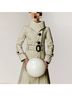 Soia & Kyo Checkered-gingham Tan White Coat Size L - photo 9