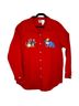 Disney 100% Cotton Solid Red Long Sleeve Button-Down Shirt Size XL - photo 4