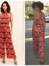 Anthropologie Graphic Red Jumpsuit Size S - photo 3