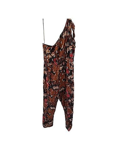 Anthropologie One-Shoulder Leaf-Print Jumpsuit Jumpsuit (view 2)