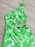 Fore 100% Rayon Floral Green White Jumpsuit Size M - photo 4