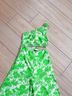 Fore 100% Rayon Floral Green White Jumpsuit Size M - photo 3