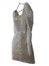 by watters. 100% Polyester 100% Polyester Solid Ivory Silver Cocktail Dress Size 2 - photo 10