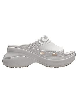 Balenciaga Balenciaga x Crocs Pool Slide Sandals in White Rubber (view 1)