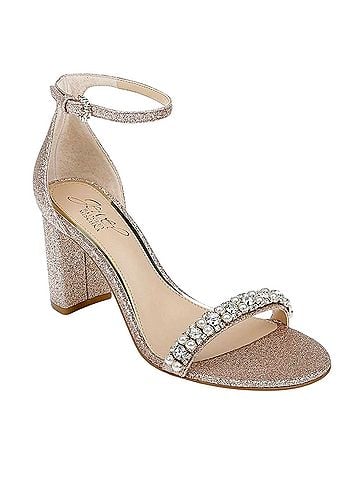 Jewel Badgley MIschka Daylann Block Heel Evening Sandals Heels (view 1)