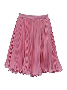 Balmain Balmain Pleated Ruffled Mini Skirt in Pink Polyester (view 1)