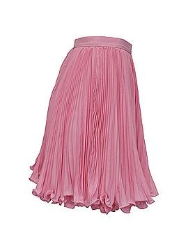 Balmain Balmain Pleated Ruffled Mini Skirt in Pink Polyester (view 2)