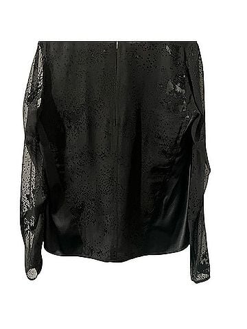 Mason V plunge Burn out Long Sleeve Blouse (view 2)