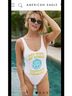 Aerie Graphic White One Piece Swimsuit Size M - photo 3