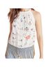 Anthropologie Floral Ivory Halter Top Size 0 - photo 1