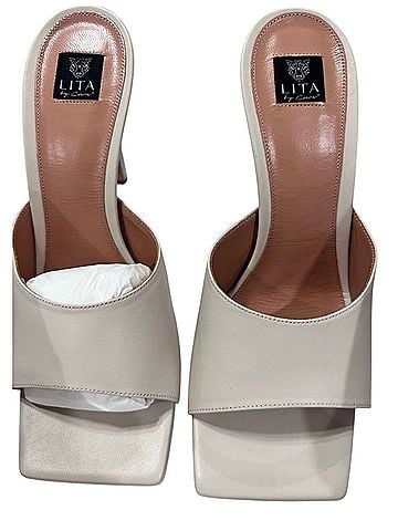 Lita By Ciara Solid Square Toe Slide Heels (view 2)