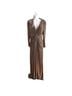 Mac Duggal 100% Polyester Solid Gold Brown Cocktail Dress Size 2 - photo 1