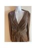 Mac Duggal 100% Polyester Solid Gold Brown Cocktail Dress Size 2 - photo 5