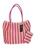 Bueno 100% Straw Stripes Pink Ivory Tote One size - photo 1