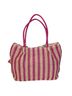 Bueno 100% Straw Stripes Pink Ivory Tote One size - photo 2