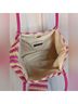 Bueno 100% Straw Stripes Pink Ivory Tote One size - photo 3