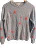 Philosophy 100% Cashmere Stars Gray Pink Pullover Sweater Size M - photo 1
