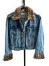 Reformation Leopard Print Blue Brown Jacket Size XS - photo 3
