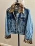 Reformation Leopard Print Blue Brown Jacket Size XS - photo 4
