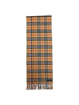 Burberry Burberry Rainbow Stripe Detailed Scarf in Beige Cashmere (view 1)