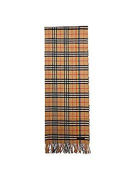 Burberry Burberry Rainbow Stripe Detailed Scarf in Beige Cashmere (view 2)