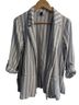 Divided by H&M 100% Cotton Stripes Blue White Blazer Size M - photo 1