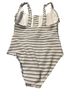 SO Stripes White Black One Piece Swimsuit Size M - photo 2