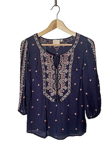 Vanessa Virginia boho 3/4 Sleeve Blouse (view 1)