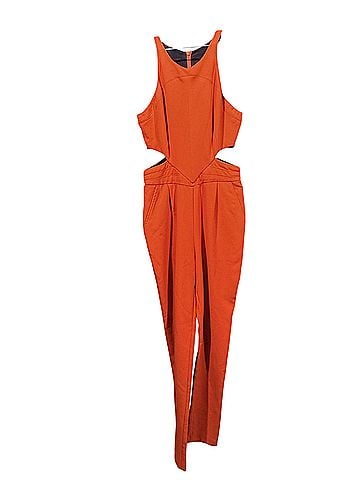 Hunter Bell Orange Cutout Jumpsuit Jumpsuit (view 2)