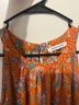 Rose + Olive Floral Orange Sleeveless Top Size M - photo 3