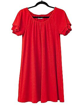 Madewell Texture &amp; Thread Tiered Sleeve Dress Casual Dress (view 1)