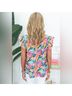 THML 100% Polyester Print Pink Orange Sleeveless Blouse Size S - photo 8