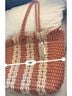 Cali 100% Raffia Stripes Orange Ivory Tote One size - photo 7