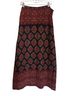 Peruvian Connection 100% Pima Cotton Floral Aztec Or Tribal Print Black Red Formal Skirt Size XL - photo 2