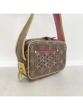 Louis Vuitton Louis Vuitton Monogram Perfo Mini Trocadero Shoulder Bag M95175 Brown Fuchsia Women's (view 2)