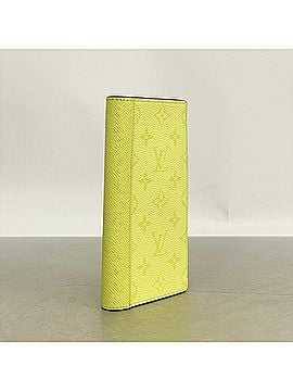 Louis Vuitton Louis Vuitton Long Wallet Taigarama Portefeuille Brazza M14131 Lemon Men's (view 2)