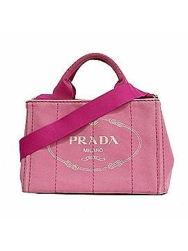 Prada Prada Canapa Canvas Handbag, Pink, 2-way Bag for Women (view 1)