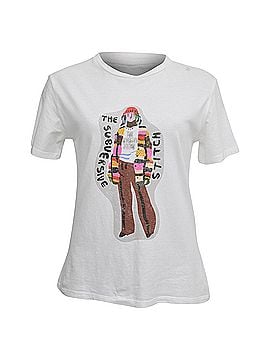 Christian Dior Dior The Subversive Stitch Printed T-shirt in White Cotton (view 1)