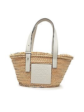 Loewe Small Raffia Anagram Basket Tote (view 1)