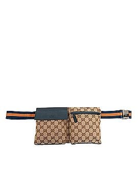 Gucci GG Canvas Web Double Pocket Belt Bag (view 1)