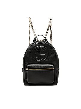 Gucci Pebbled Calfskin Soho Chain Backpack (view 1)