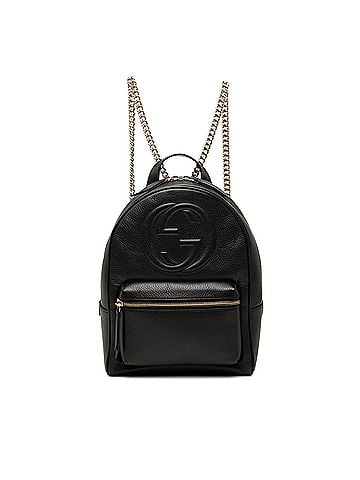 Gucci Pebbled Calfskin Soho Chain Backpack (view 1)