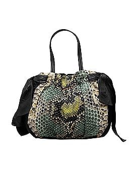 Prada Tessuto Python Print Bow Satchel (view 1)