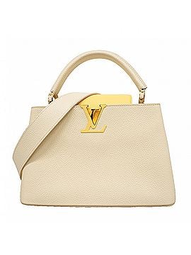 Louis Vuitton Louis Vuitton handbag, Taurillon leather, Capucines MM, M59883, ivory/yellow, 2-way bag for women. (view 1)