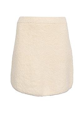 BA&SH Ba&amp;Sh Fur-Accent Mini Skirt in Cream Alpaca Wool (view 1)
