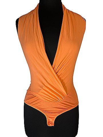 Bebe sleeveless Wrap Bodysuit Sleeveless Silk Top (view 1)