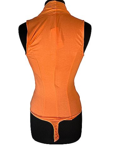 Bebe sleeveless Wrap Bodysuit Sleeveless Silk Top (view 2)