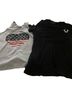 True Religion Black Gray Short Sleeve Top Size L - photo 1