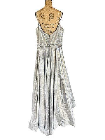 Mac Duggal Silver Leanna Cocktail Dress (view 2)