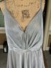 Mac Duggal 100% Polyester 100% Acetate Silver Cocktail Dress Size 16 - photo 8